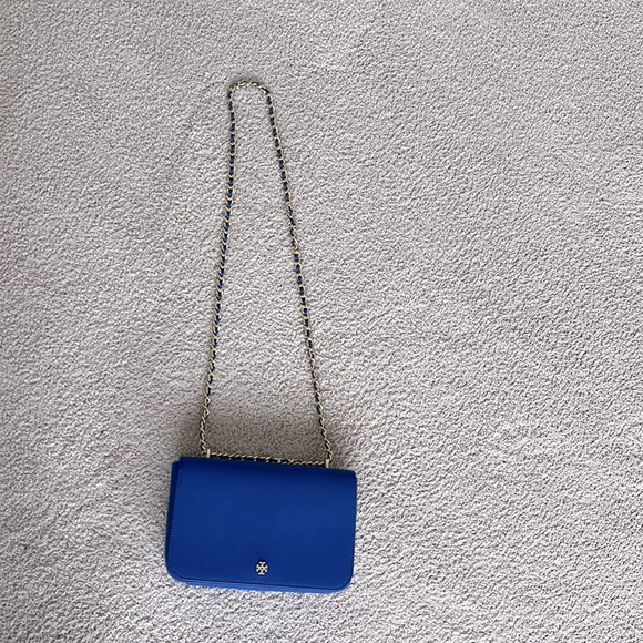 Tory Burch royal blue gold chain crossbody - Picture 5 of 6